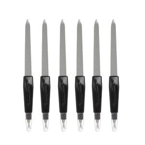 Durable Two-in-one Nail Files Black 6 Pcs